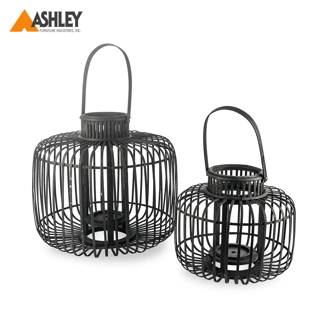 DEKORIA LANTERN SET OF 2 PCS MADE FROM WOOD