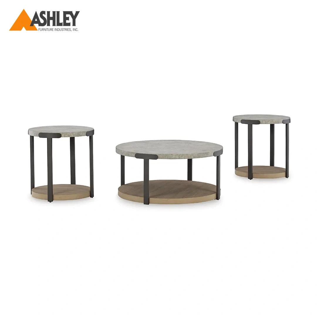 DARTHURST COFFEE TABLE SET OF 3 PCS MADE FROM ENGINEERED WOOD,METAL