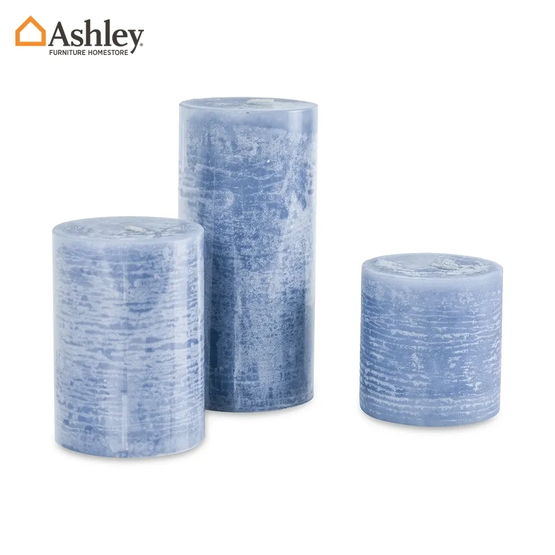 CLOZET BLUE CANDLES SET OF 3 PCS MADE FROM WAX