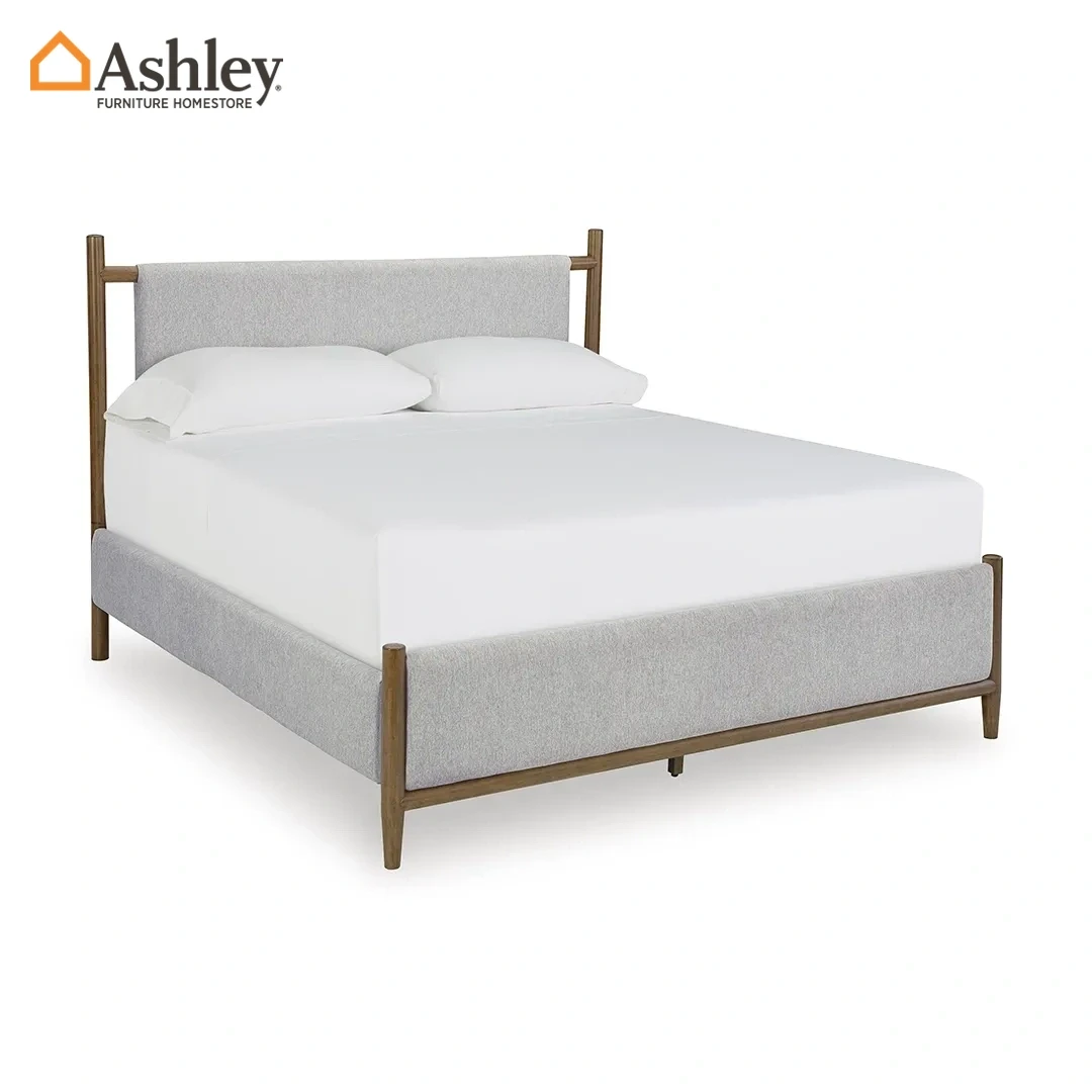 LYNCOTT BED KING SIZE (193*203 CM) MADE FROM WOOD,ENGINEERED WOOD