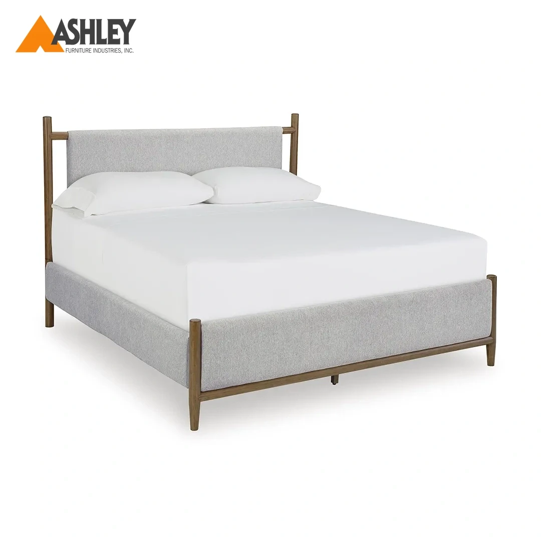 LYNCOTT BED KING SIZE (193*203 CM) MADE FROM WOOD,ENGINEERED WOOD
