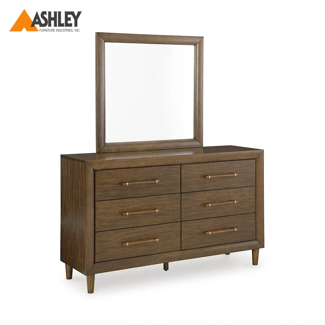 LYNCOTT DRESSER + MIRROR MADE FROM WOOD,ENGINEERED WOOD