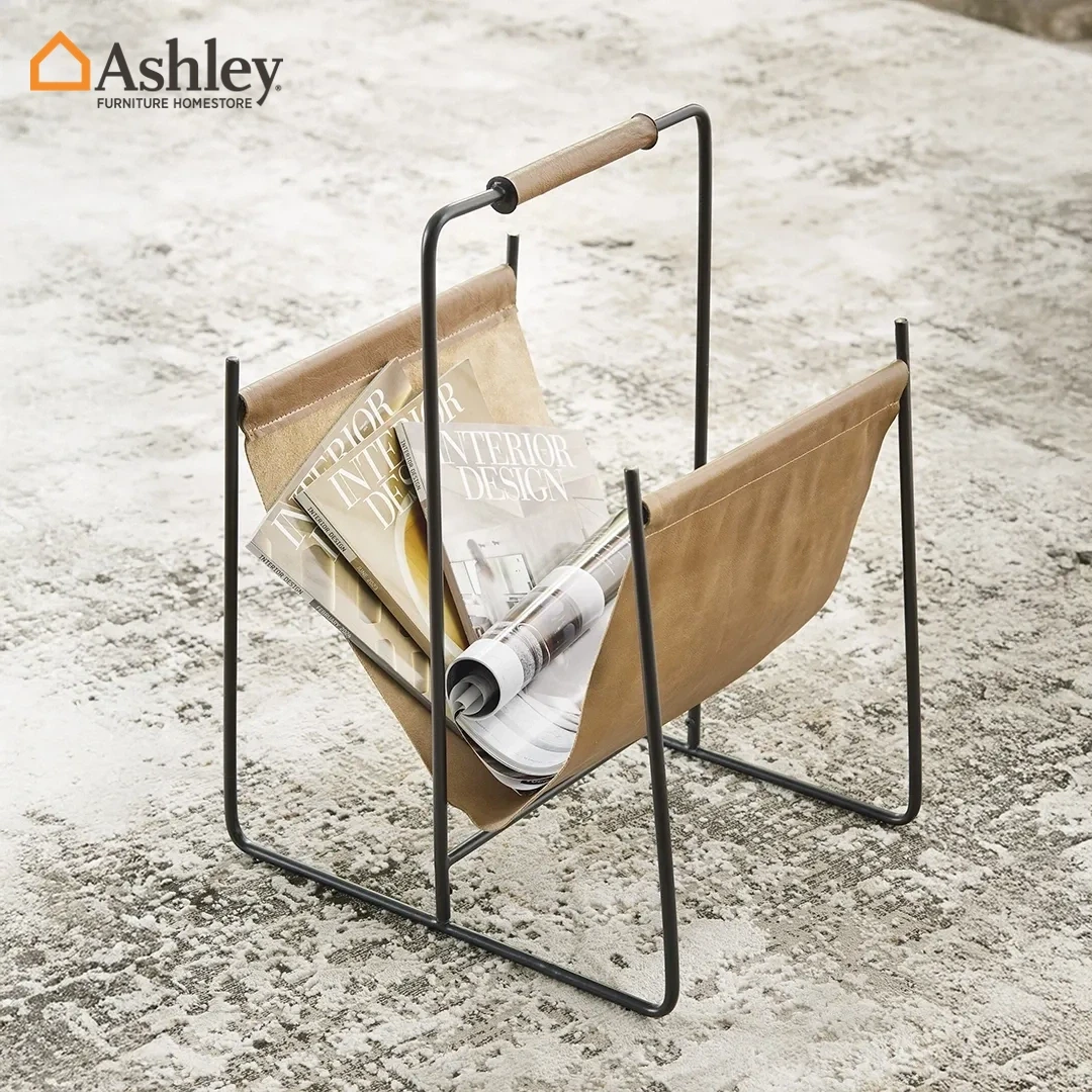 LAYDA MAGAZINE RACK MADE FROM LEATHER,METAL