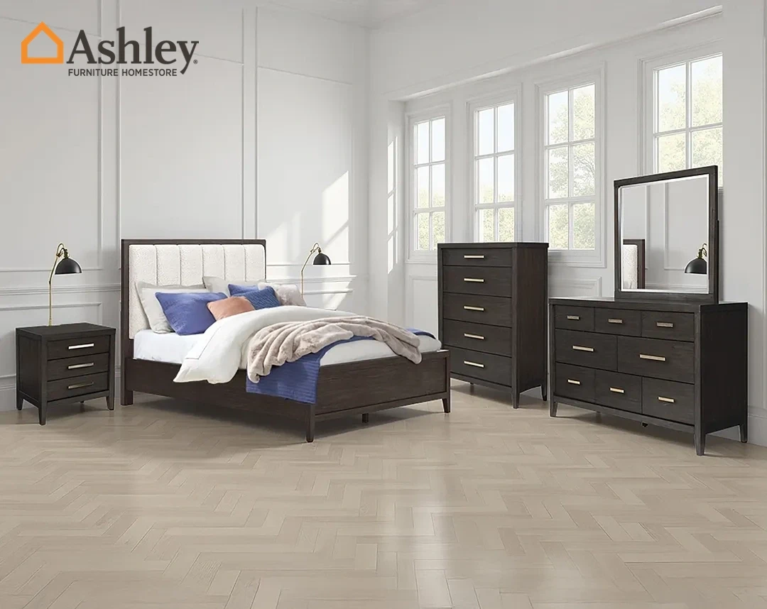 WESTONFORT BEDROOM SET KING SIZE WITH CHEST ( 193*203) BLACK
