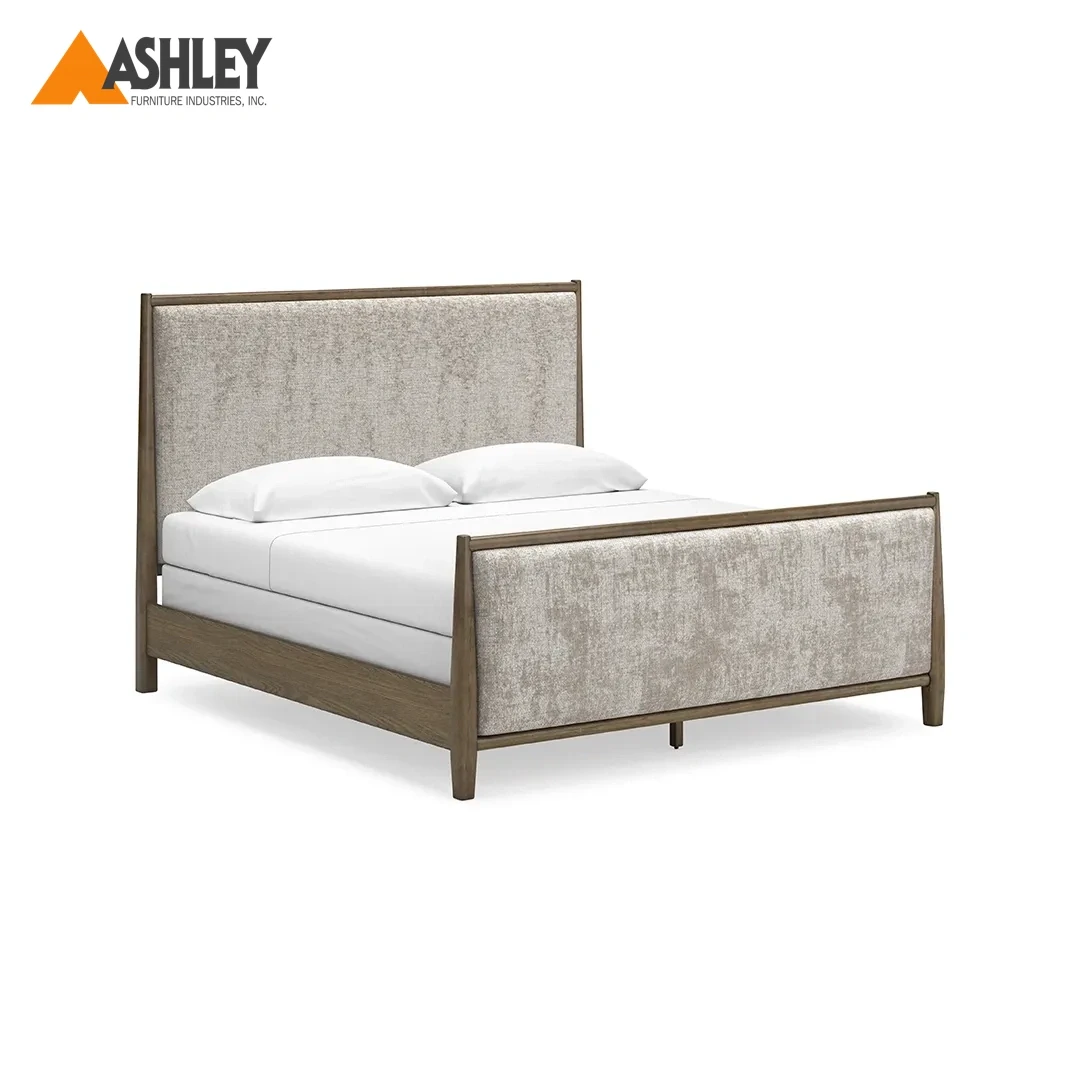 ROANHOWE BED KING SIZE (193*203 CM) BROWN MADE FROM WOOD,ENGINEERED WOOD