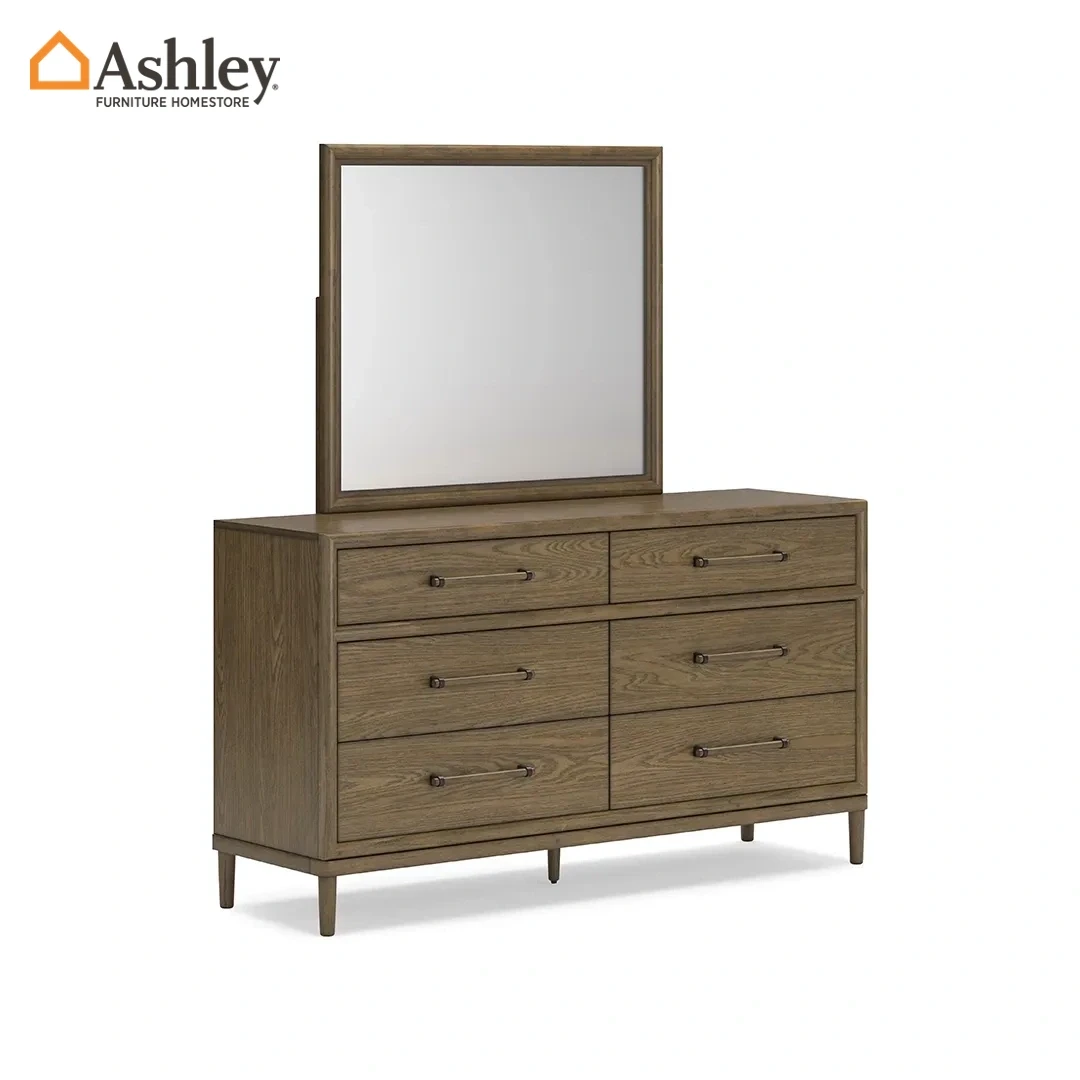 ROANHOWE DRESSER + MIRROR MADE FROM WOOD,ENGINEERED WOOD