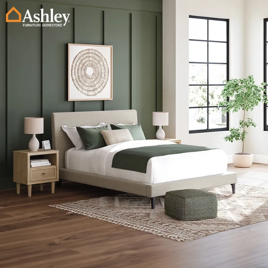 CIELDEN BED KING SIZE (150*200 CM) MADE FROM ENGINEERED WOOD,FABRIC