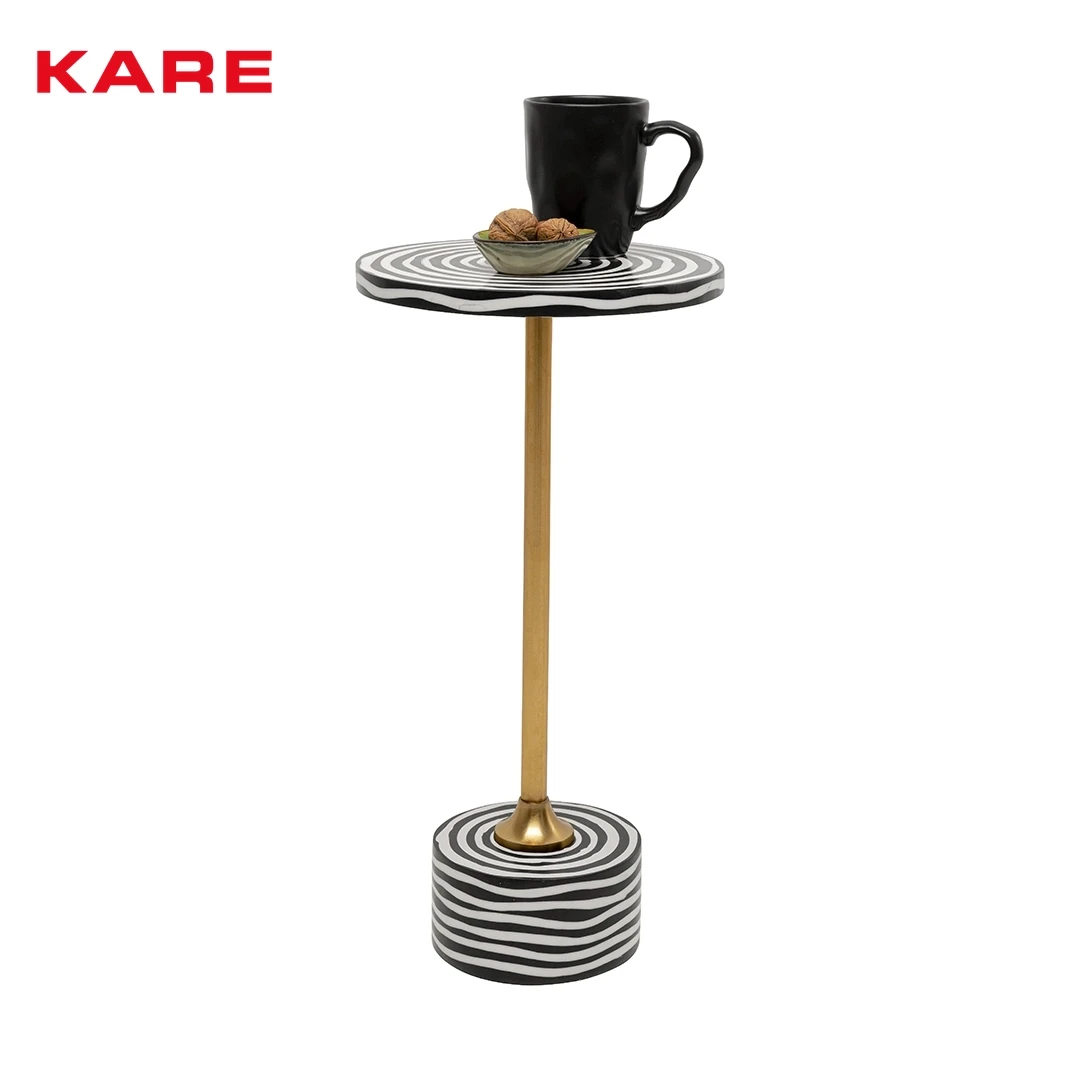 END TABLE 25X25X50CM GOLD AND MULTICOLORED