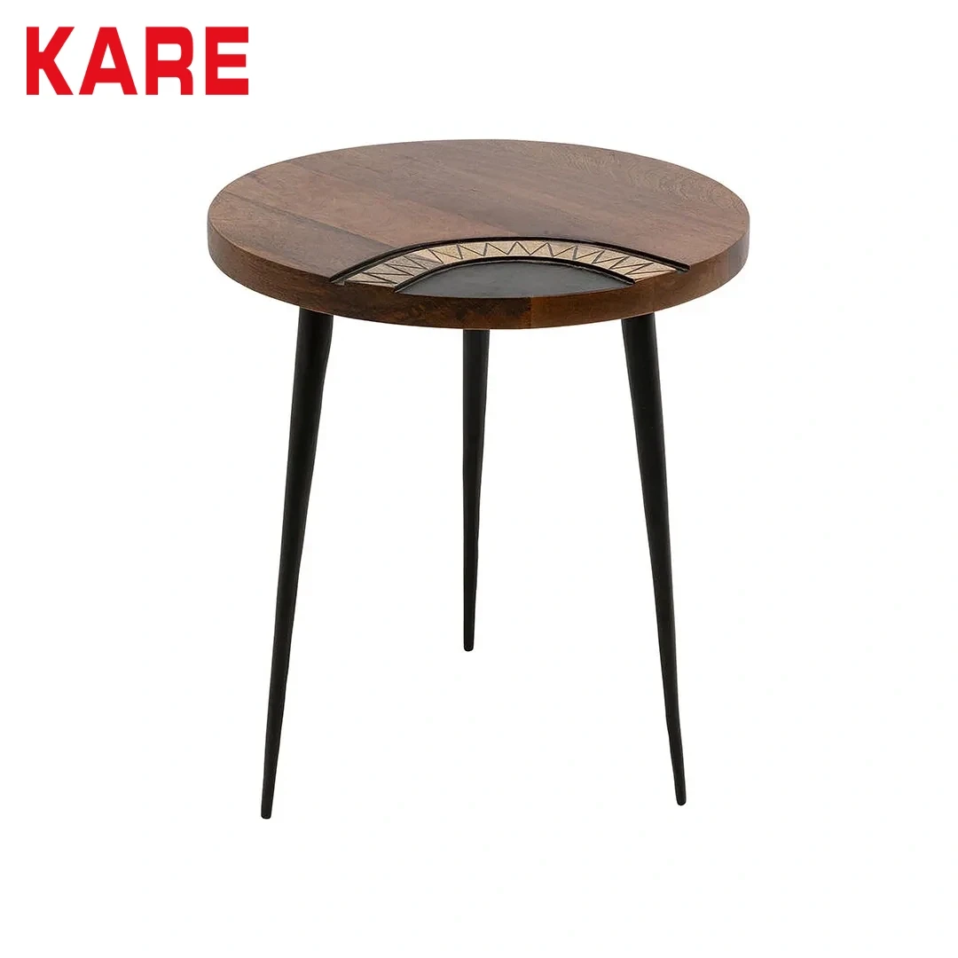 طاولة جانبية ميدينا دائرية 40 سم لون بني