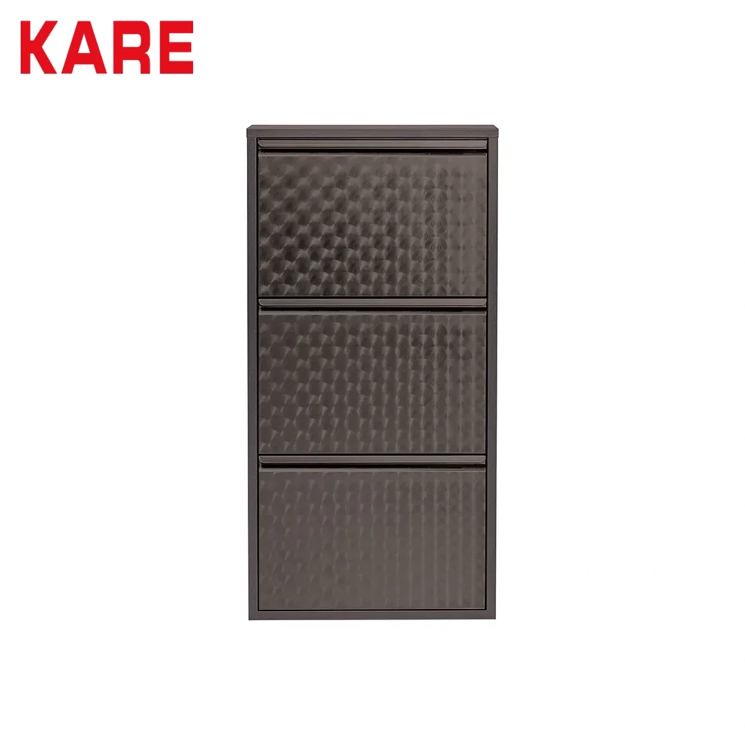 CARUSO SHOE CABINET SILVER