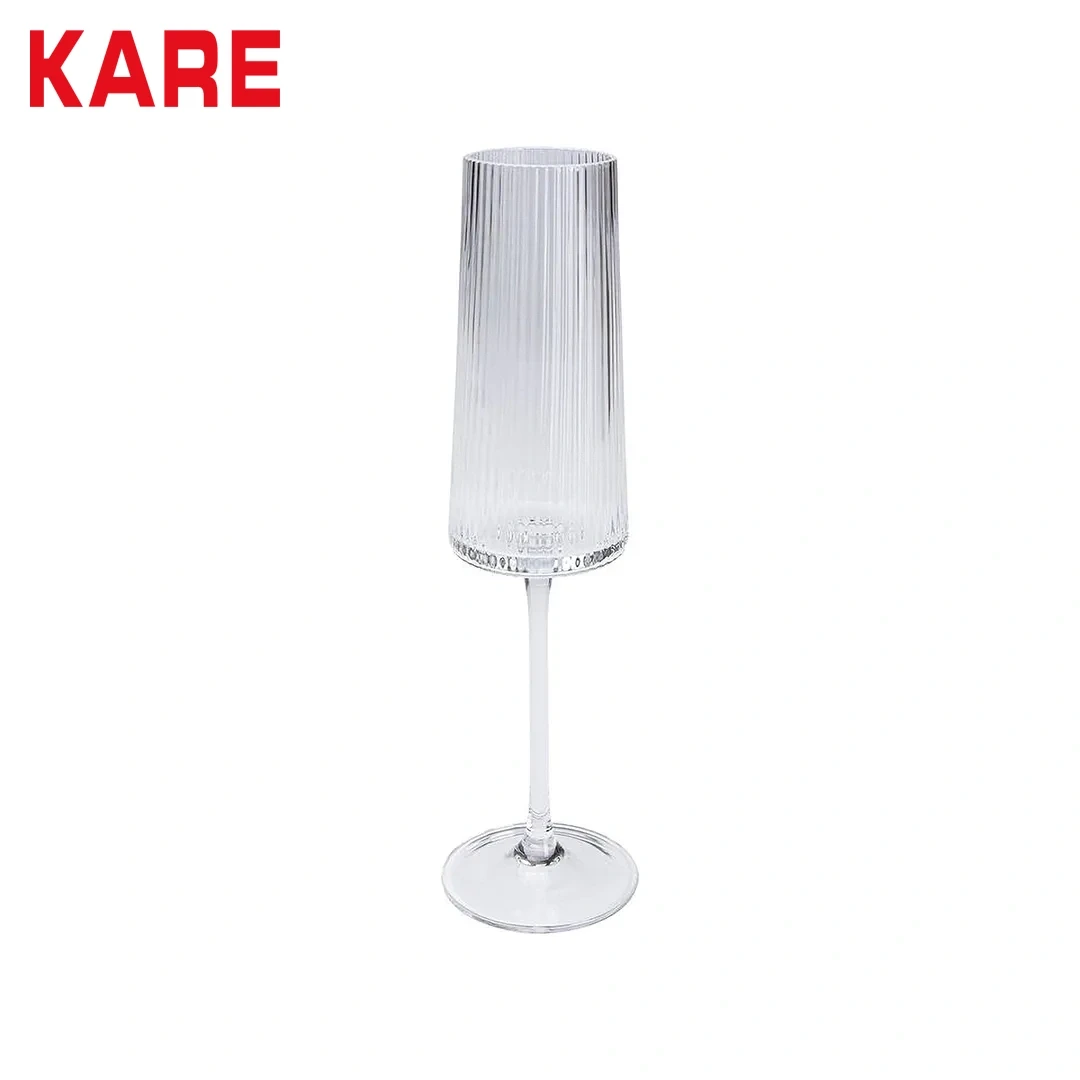 THE RIFFLE FOOTED DRINKING GLASS SMALL CLEAR