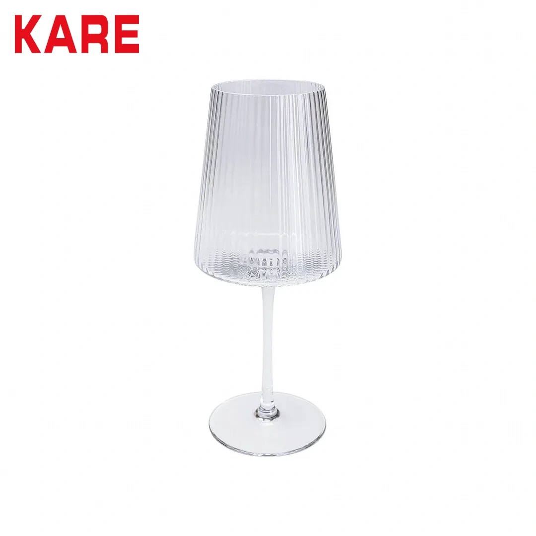 THE RIFFLE FOOTED DRINKING GLASS LARGE CLEAR