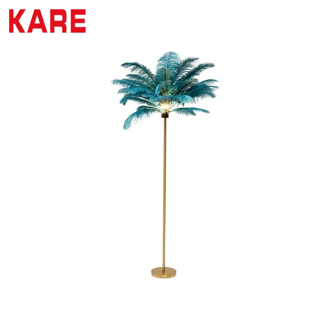 FLOOR LAMP FEATHER PALM GREEN 165CM