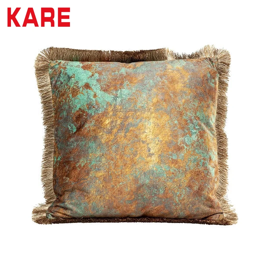 ANTIQUE FRINGE CUSHION MULTICOLORED