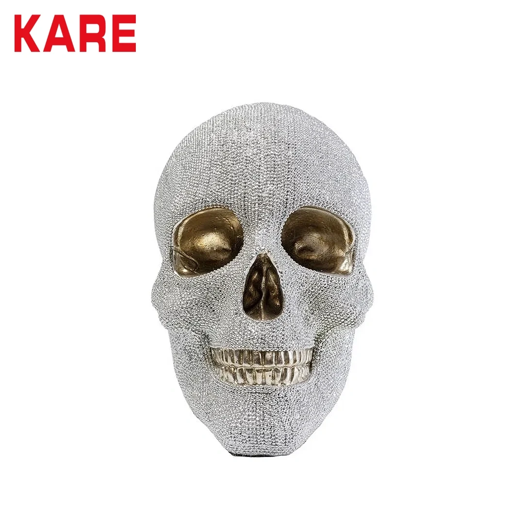SKULL CRYSTALS MONEY BOX WHITE