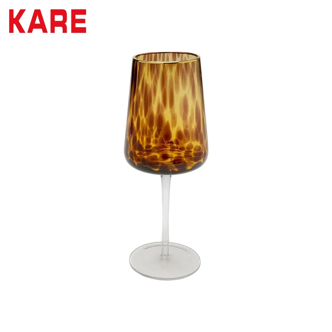 CARAMEL FOOTED DRINKING GLASS LARGE CLEAR