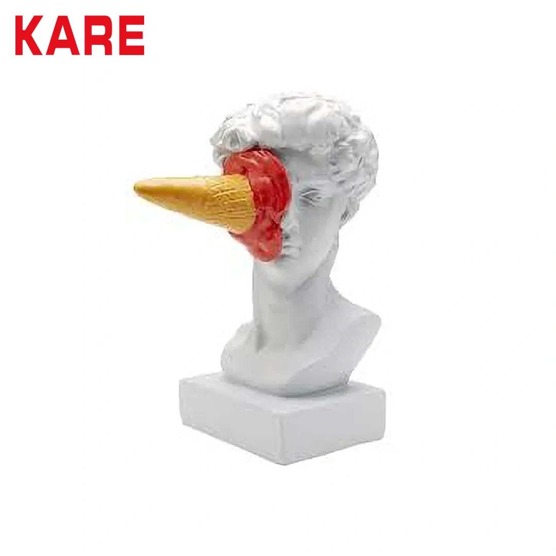 مجسم فني أيس كريم حجم كبير لون أبيض