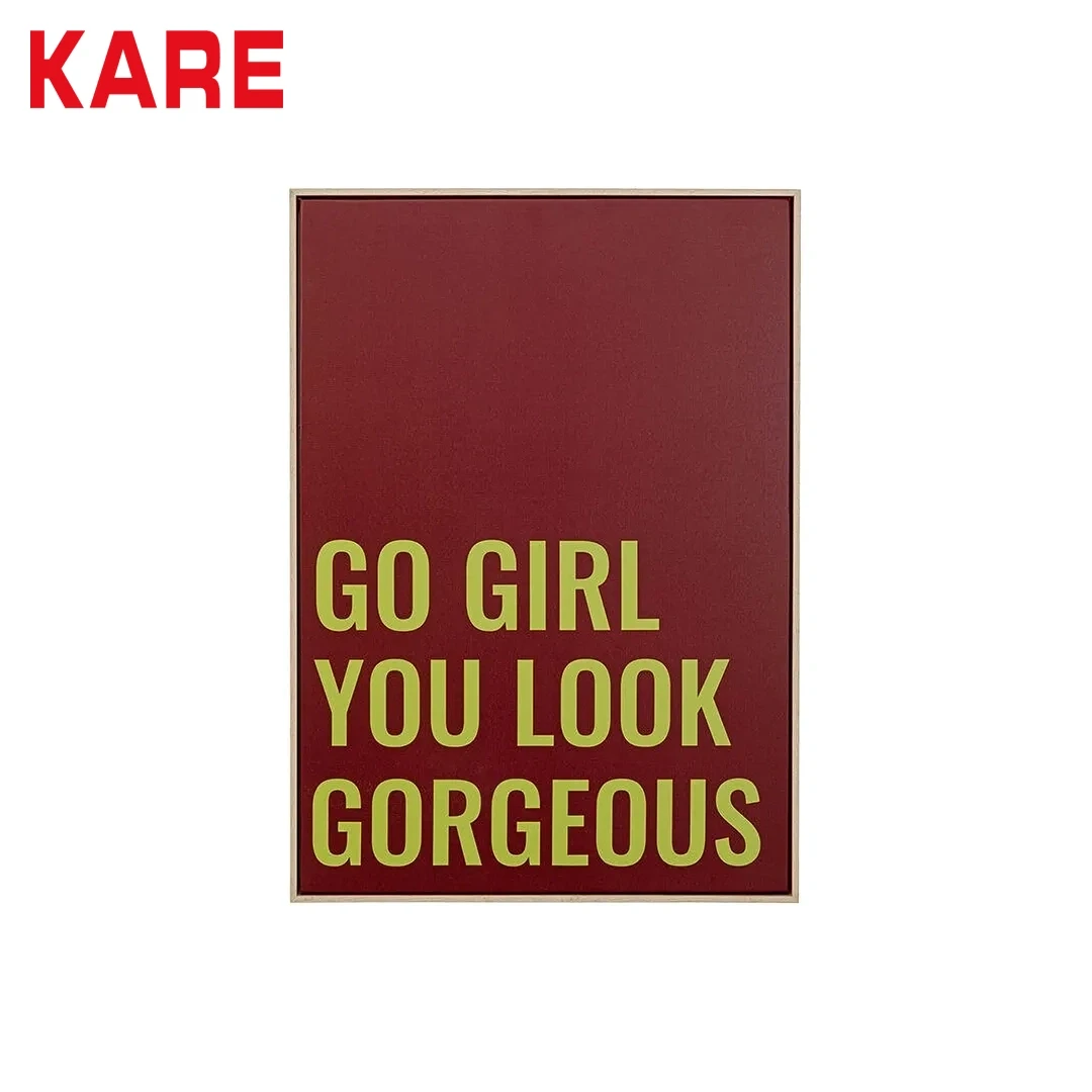 GO GIRL WALL ART BLACK