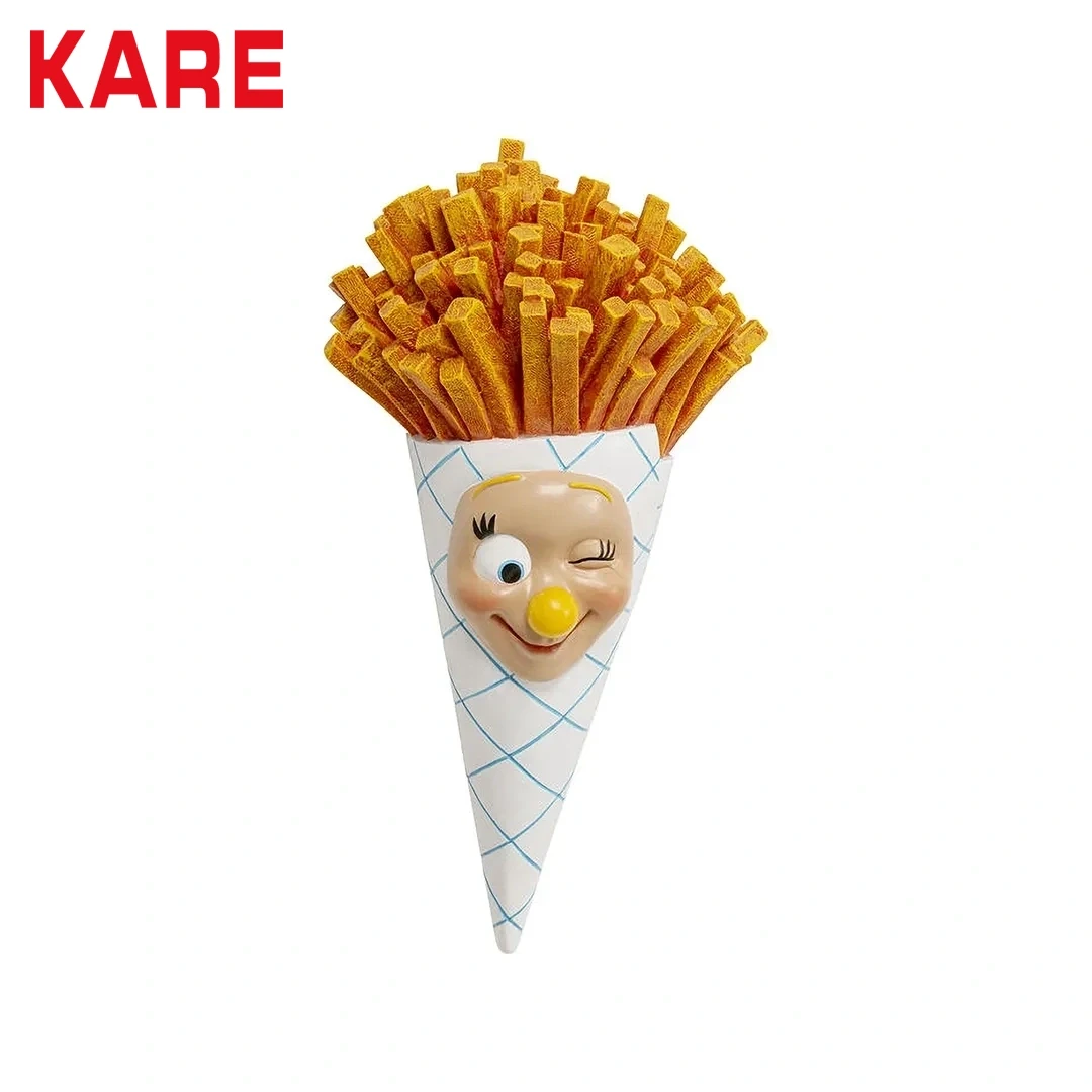 مجسم فني فرنش فرايز باج لون أبيض