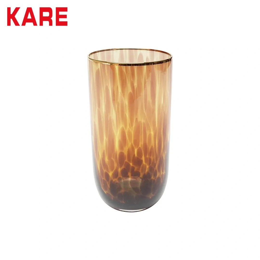 CARAMEL DRINKING GLASS LARGE MULTICOLORED