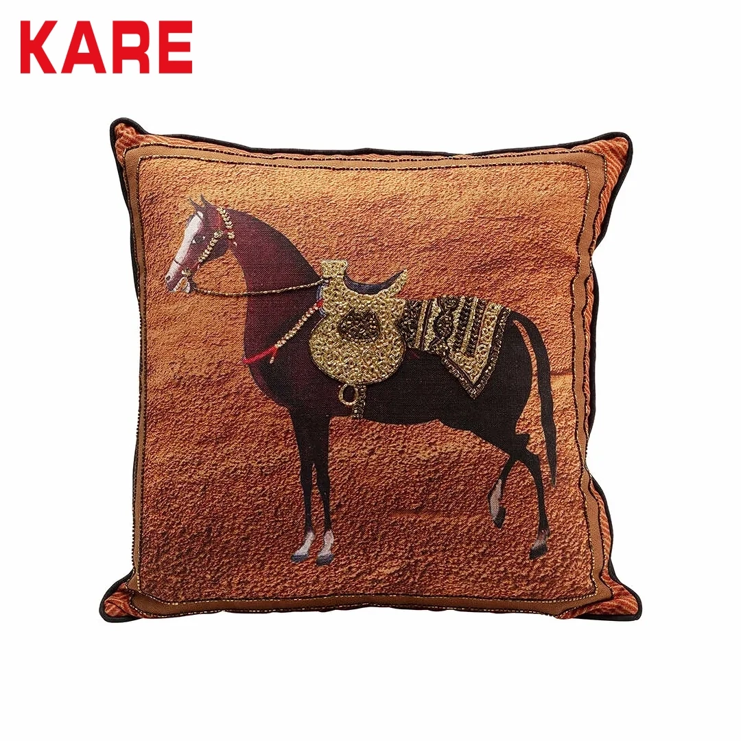 HORSE CUSHION BROWN