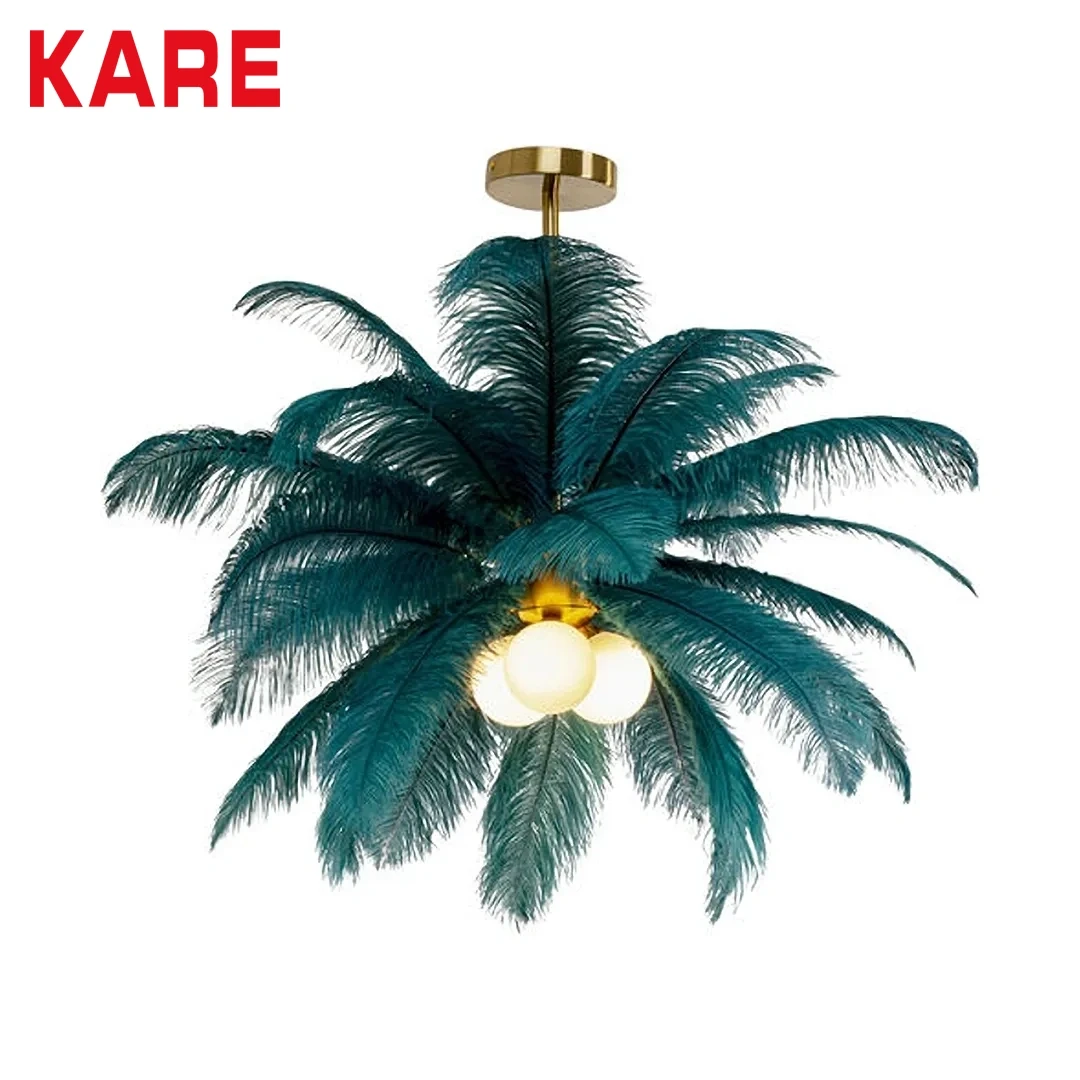 PENDANT LAMP FEATHER PALM GREEN