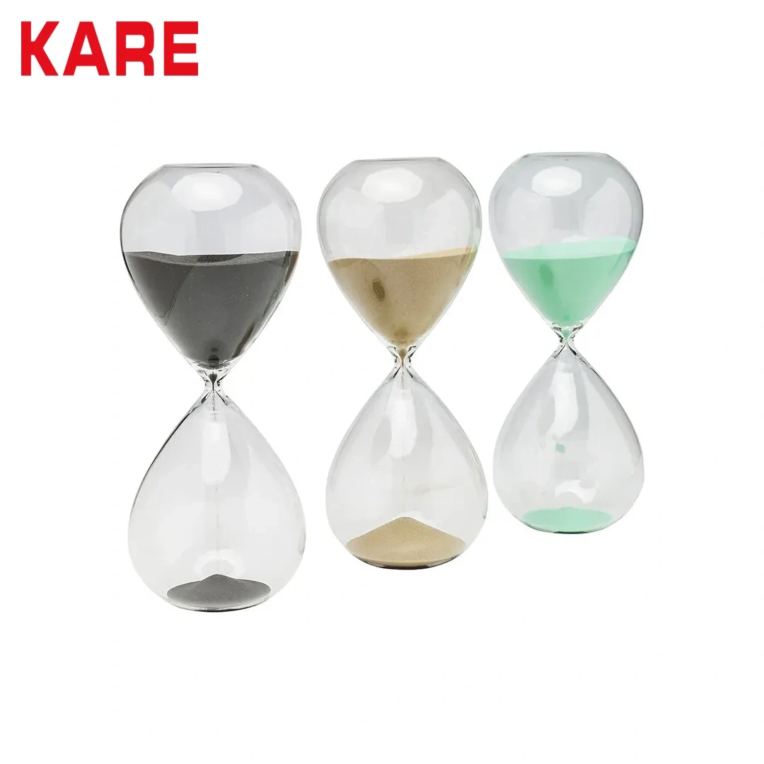 HOURGLASS DECO SAND TIMER LARGE CLEAR