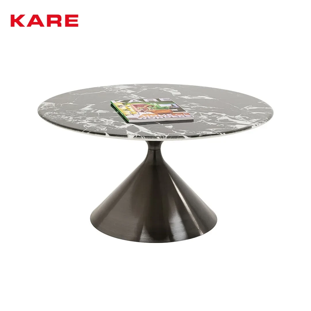 MAMBO MARBLE CENTER TABLE BLACK W80 * D80 * H43 CM