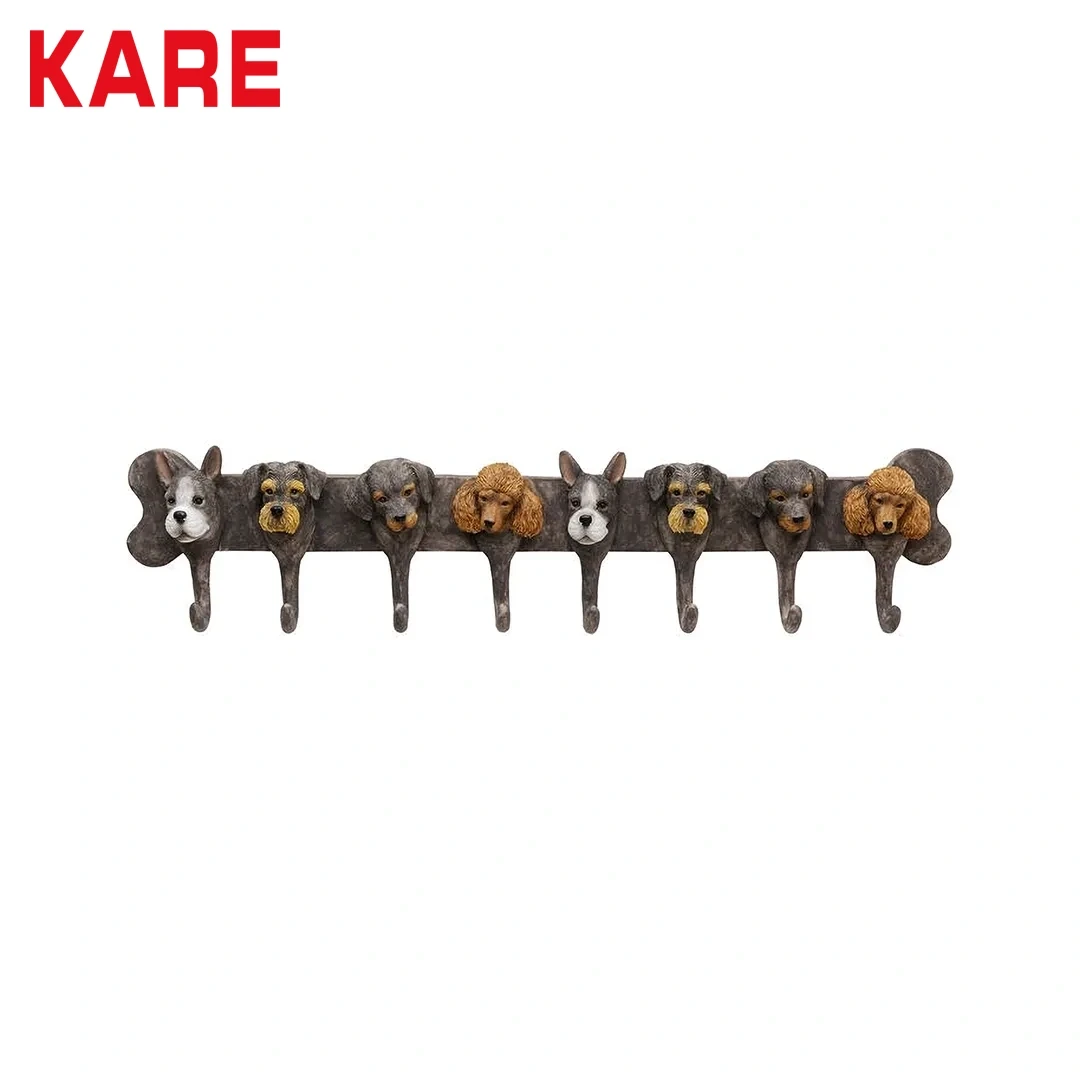 DOG FAMILLY WALL HOOK LARGE GREY