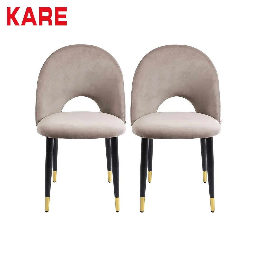 VELVET TAUPE DINING CHAIR BEIGE