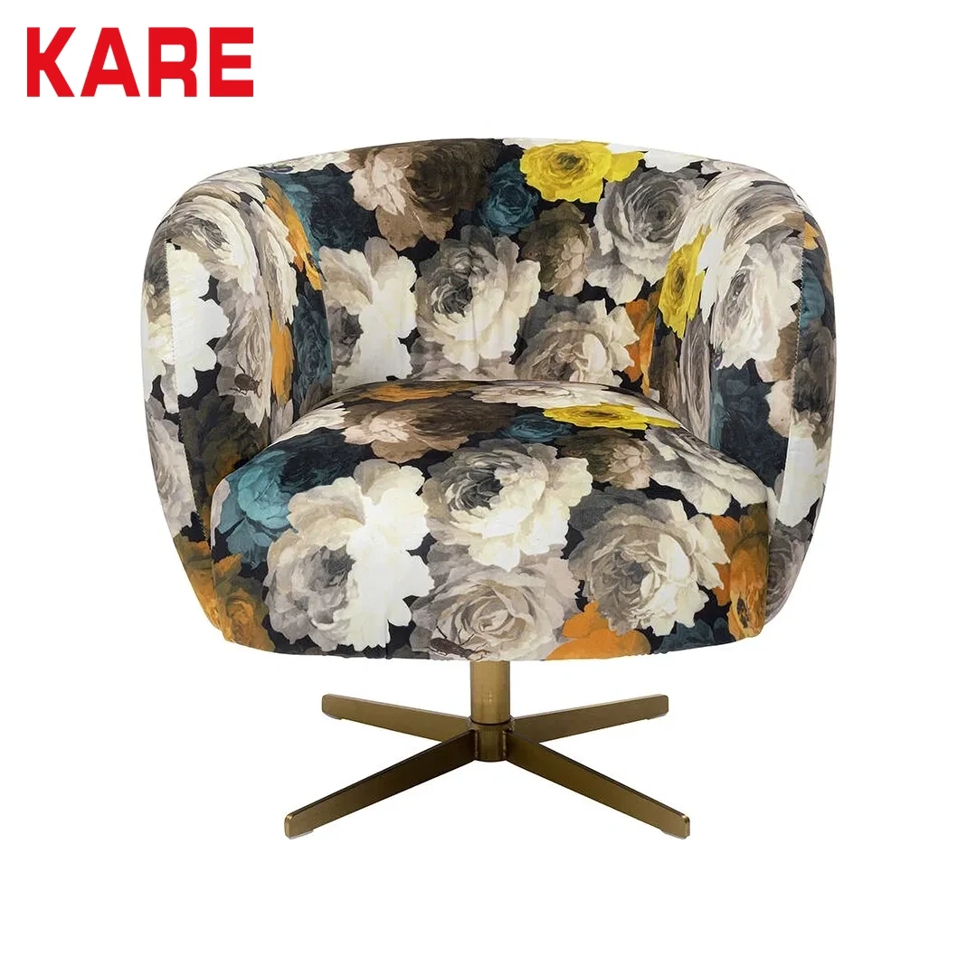 PEONY FLOWER SWIVEL CHAIR