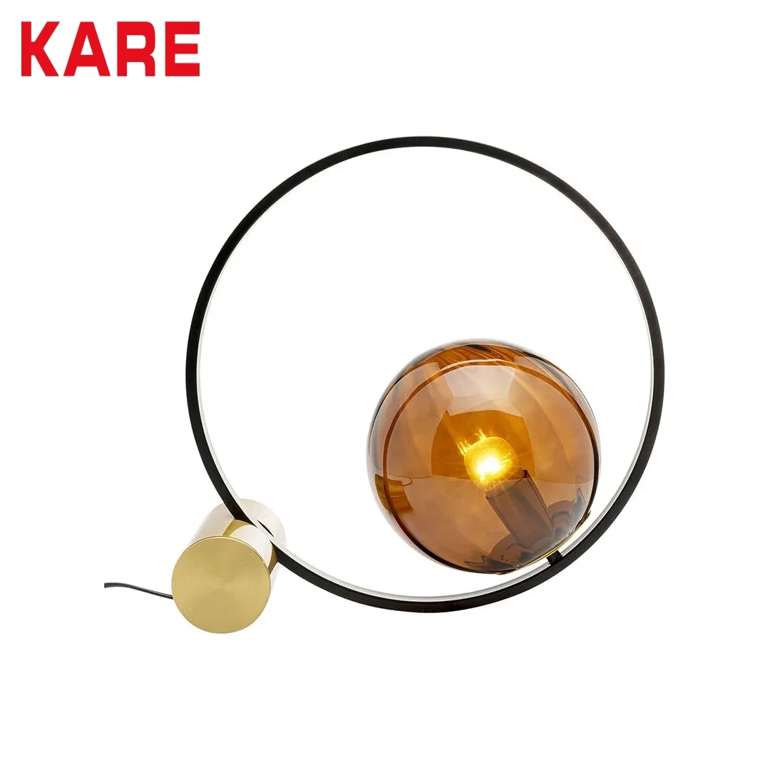 BALANCE CIRCLE TABLE LAMP BLACK