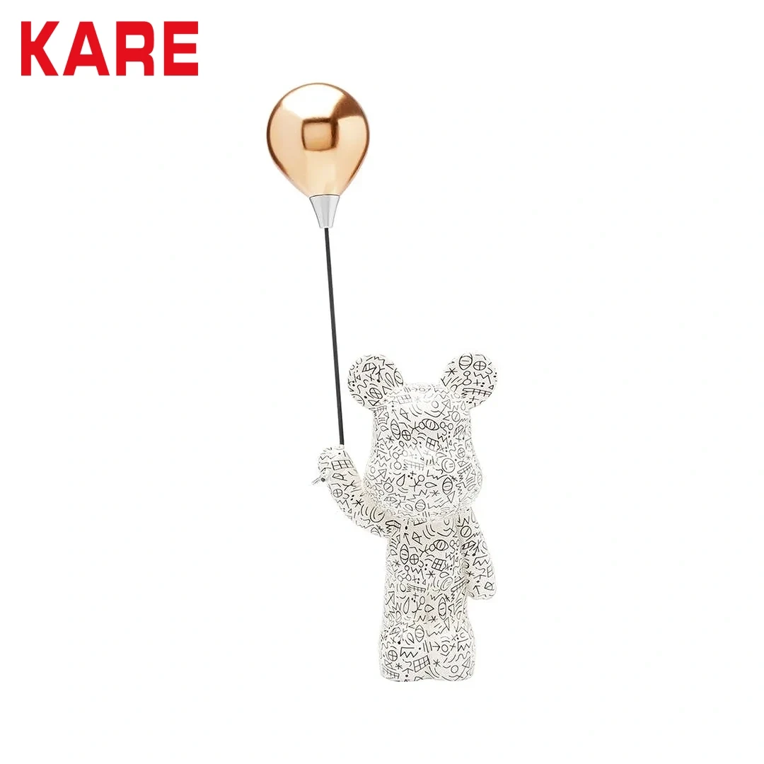 BALLOON BEAR DECO 60CM WHITE