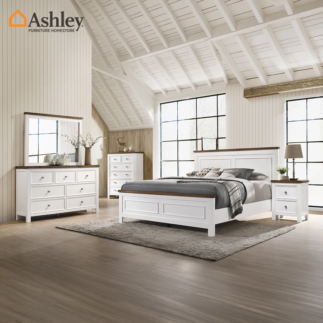 WESTCONI VANDENMORE BEDROOM SET WITHOUT WARDROBE KING SIZE (193 X 203 CM) - WHITE