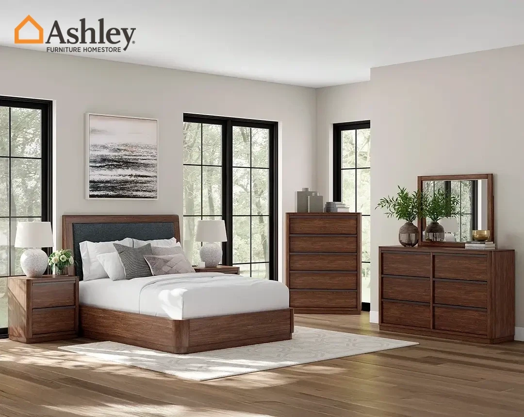 KENDAMOR BEDROOM SET KING SIZE (193*203CM) BROWN