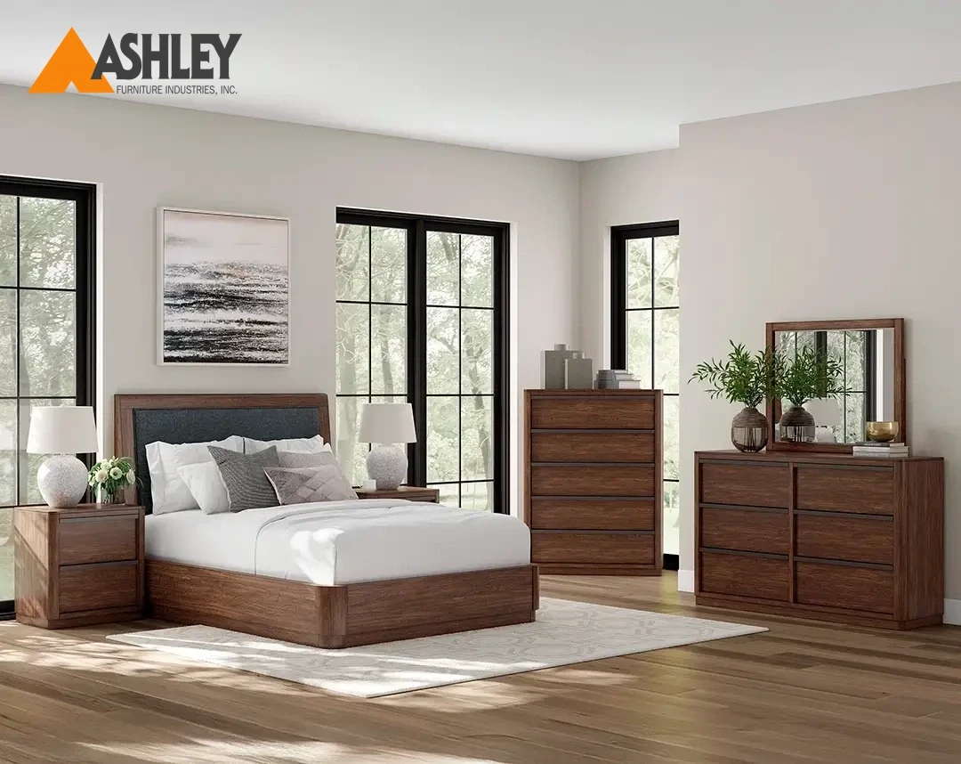 KENDAMOR BEDROOM SET KING SIZE (193*203CM) BROWN