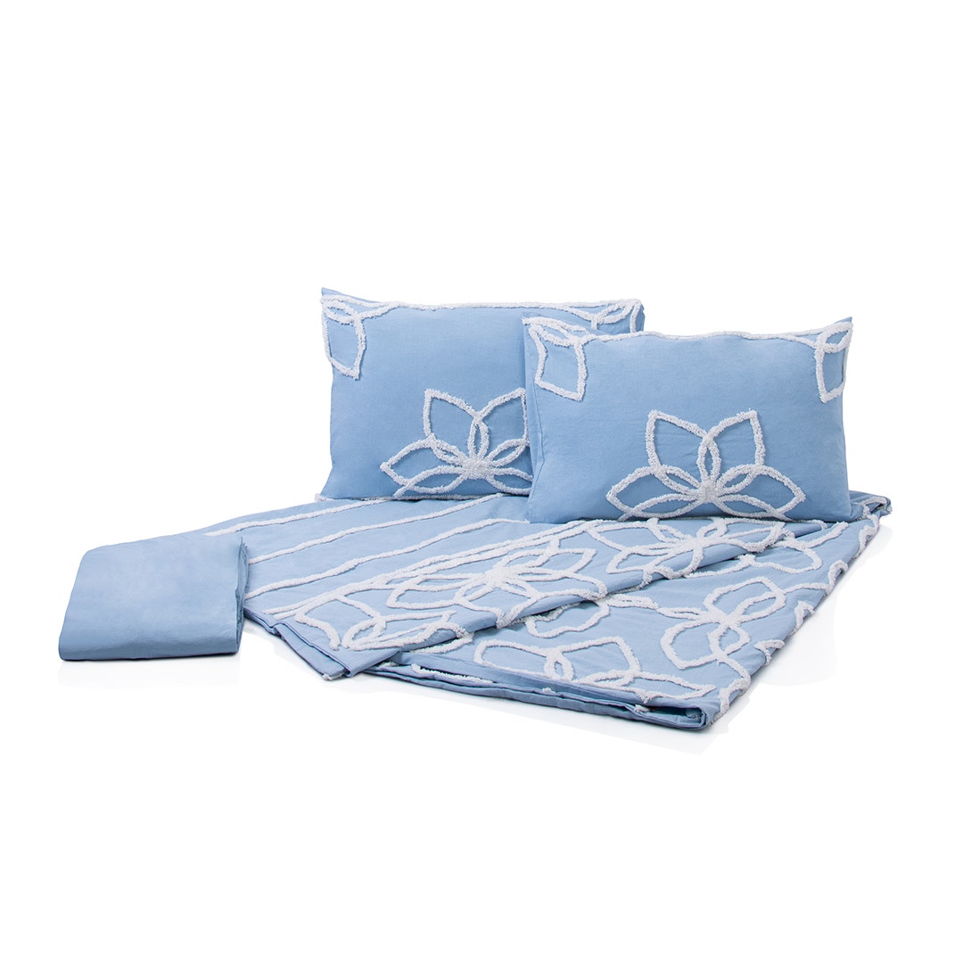 SERENTO BEDDING SET KING SIZE (193*203CM) 4 PCS MADE FROM FABRIC