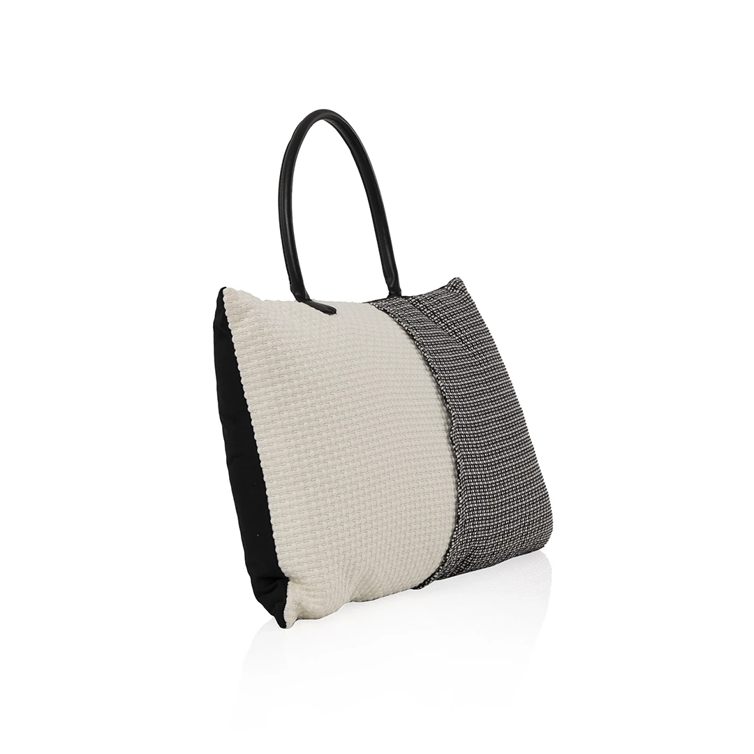 VIALA CUSHION MADE FROM FABRIC,LEATHER