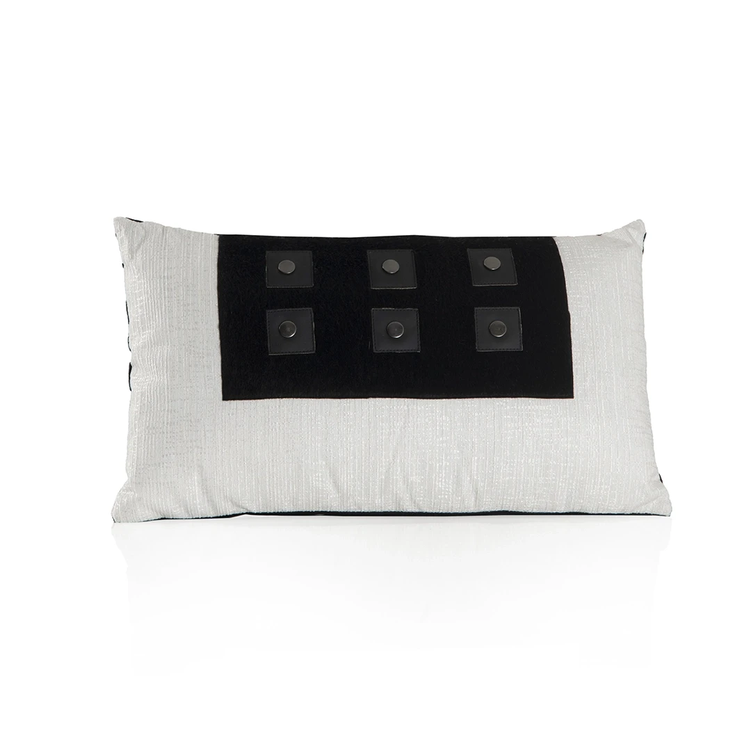 NORRIZ CUSHION MADE FROM FABRIC,LEATHER