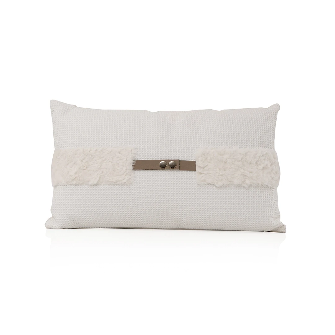 OROKO CUSHION MADE FROM LEATHER,FUR
