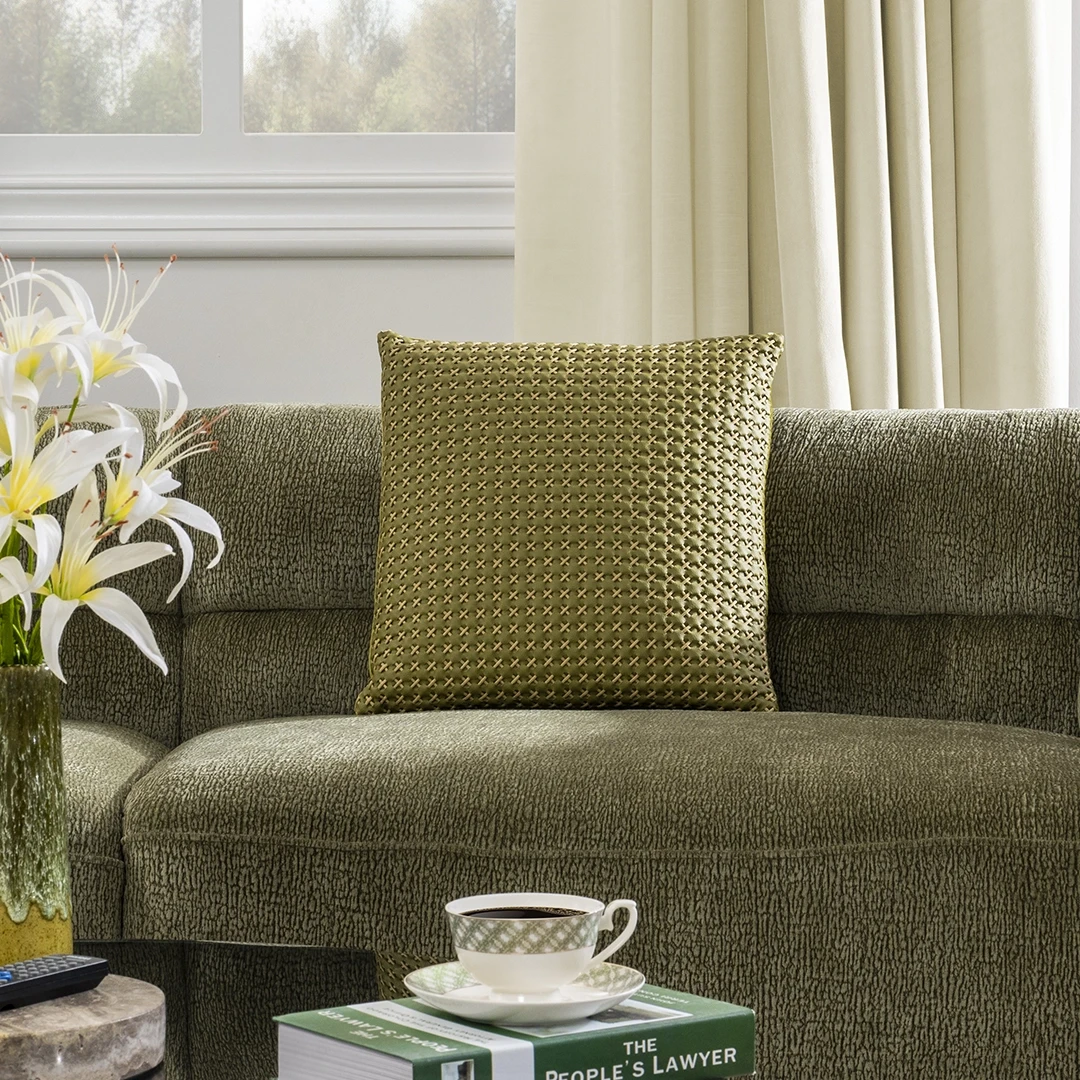 DANDARA SQUARE CUSHION MADE FROM LEATHER