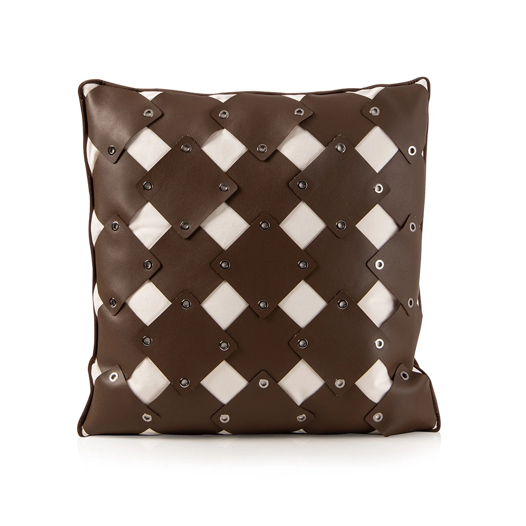 LUXAV SQUARE CUSHION MADE FROM FABRIC,LEATHER