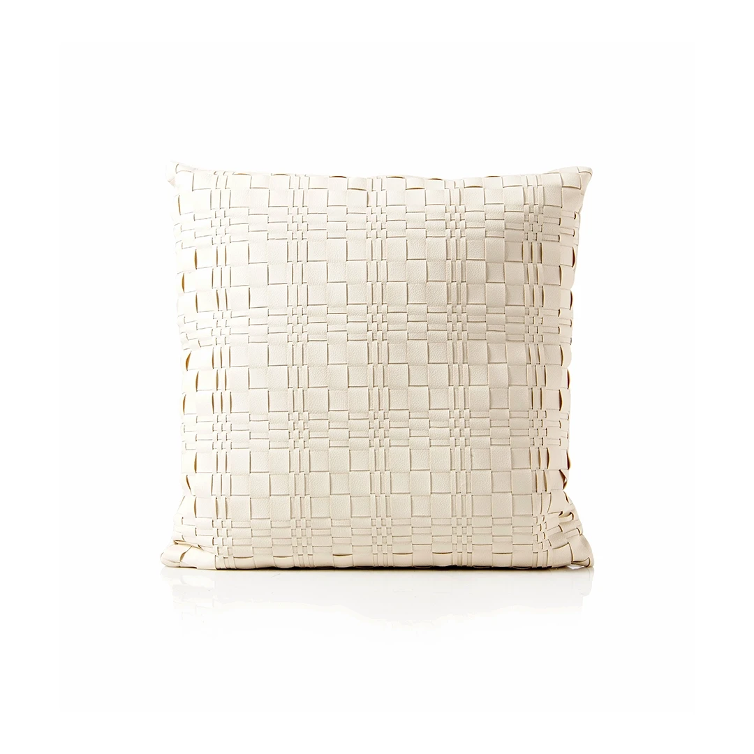 SOLVIRA SQUARE CUSHION MADE FROM LEATHER