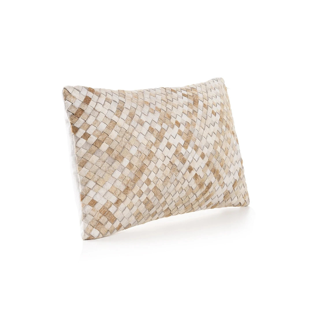 ARDOISE RECTANGLE CUSHION MADE FROM LEATHER
