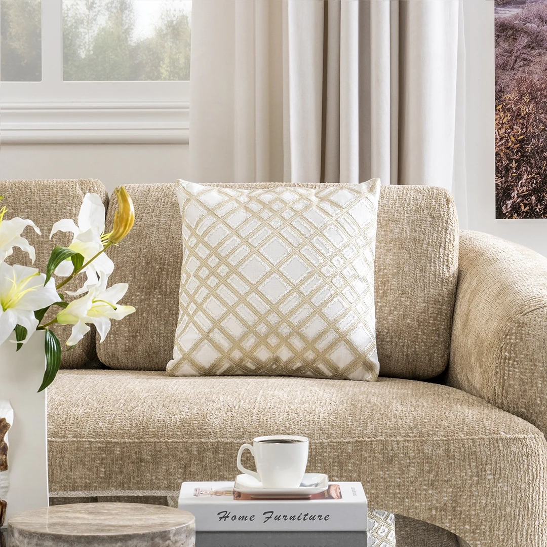 ALTAI SQUARE CUSHION MADE FROM FABRIC