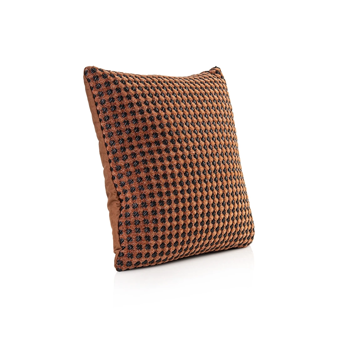 VAIUM SQAURE CUSHION DARK BROWN
