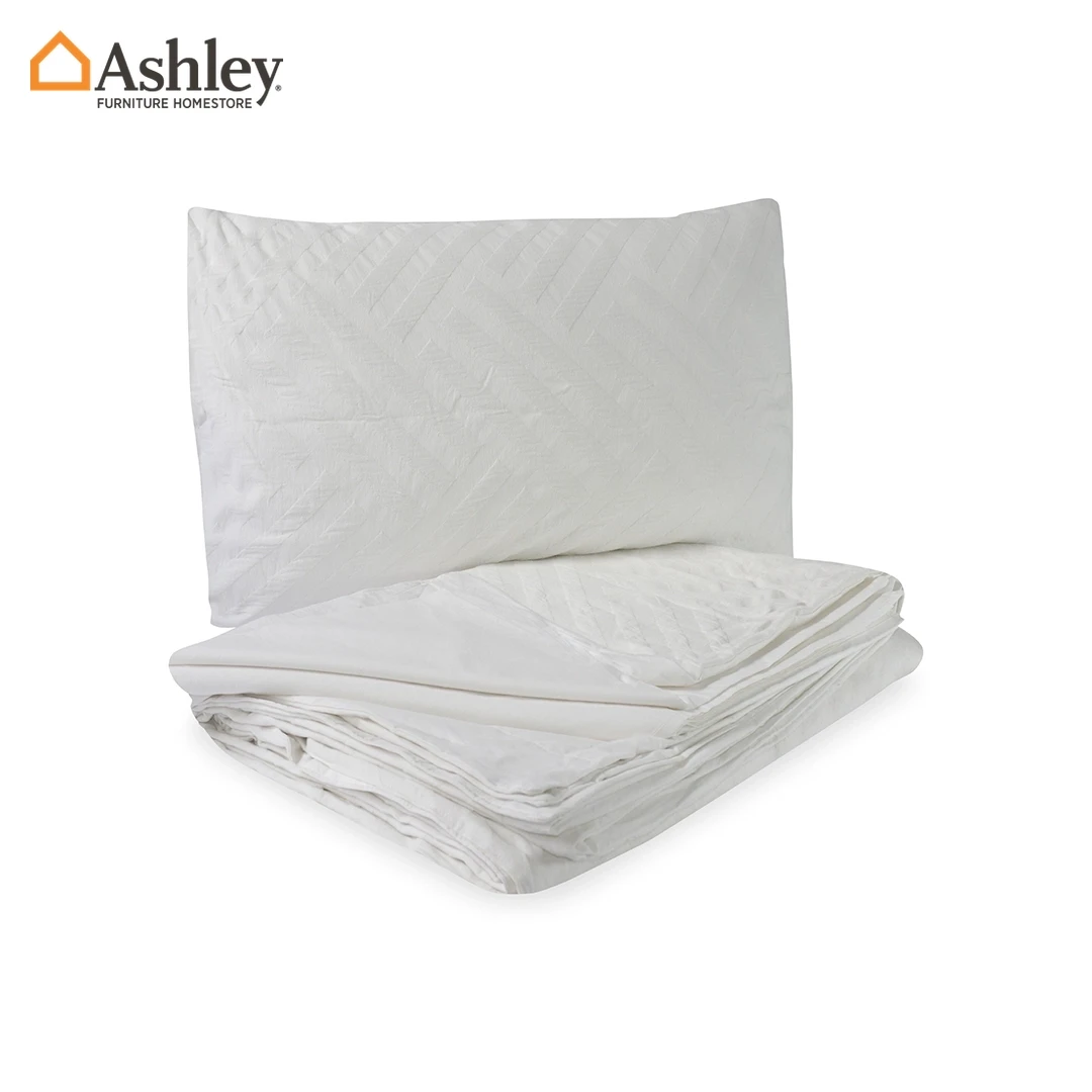 BEDDING SET OF 4 PCS KING - WHITE