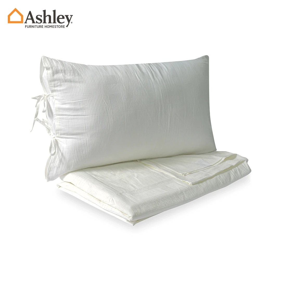 BEDDING SET OF 4 PCS KING - WHITE