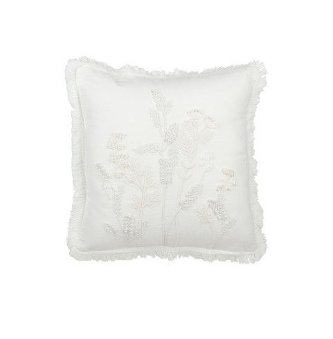 STANBIRI SQUARE CUSHION WHITE MADE FROM FABRIC