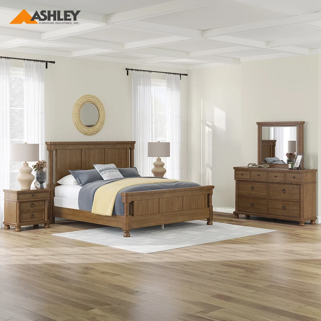 CHADWORTH VANDENMORE BEDROOM SET WITHOUT WARDROBE KING SIZE (193 X 203 CM) - BROWN